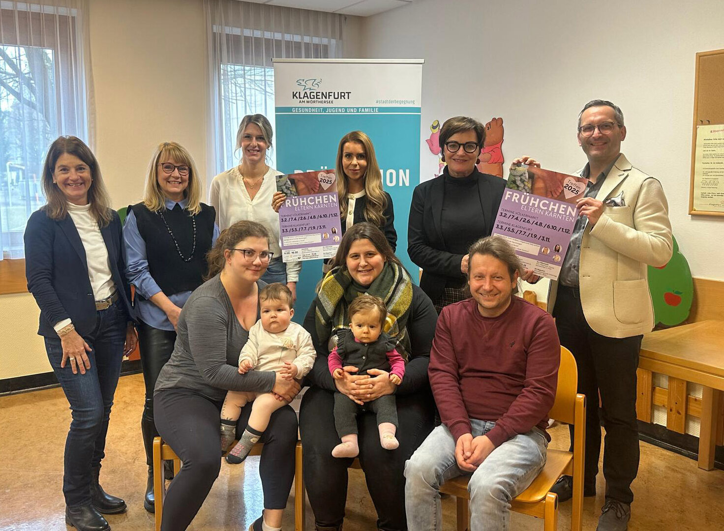 Das Organisationsteam mit den Gesundheitsreferenten Dr. Beate Prettner und Mag. Franz Petritz in der Elternberatungsstelle Welzenegg.  Foto: Büro Petritz