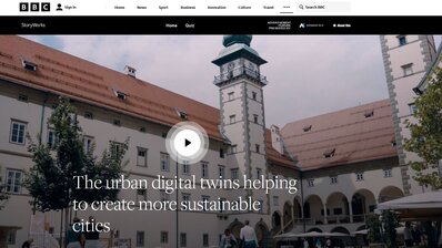 Der Beitrag auf BBC.com trägt den Titel "The urban digital twins helping to create more sustainable cities".